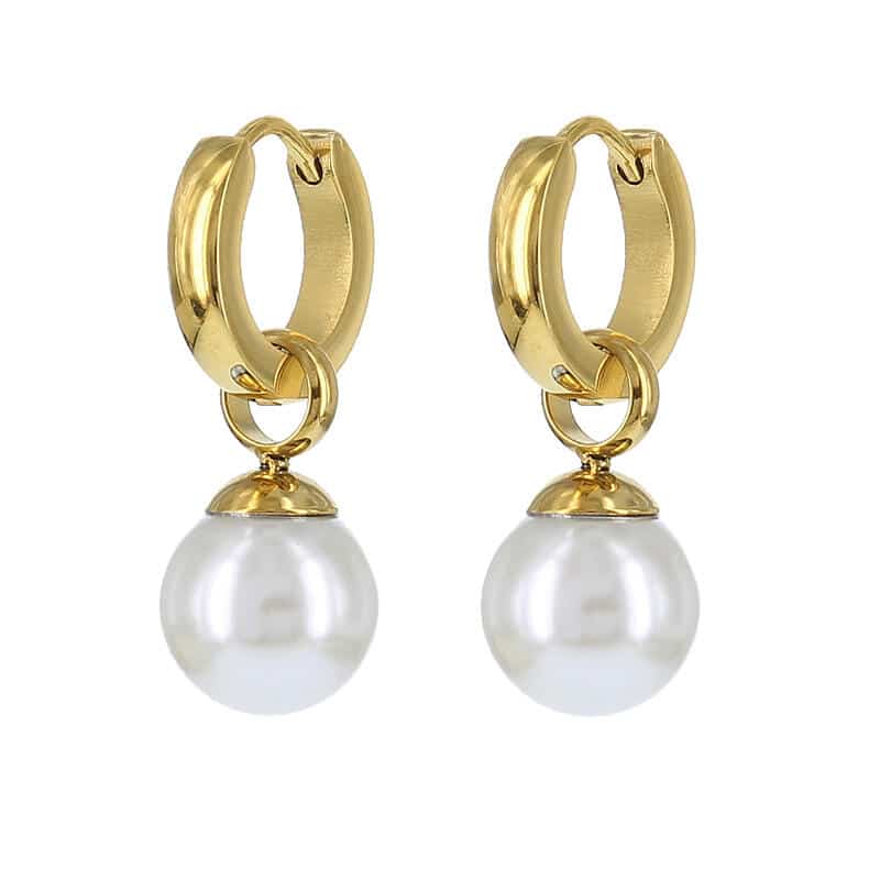 1886 Oorhangers Oorbel Parel Goud Kalli Jewelry