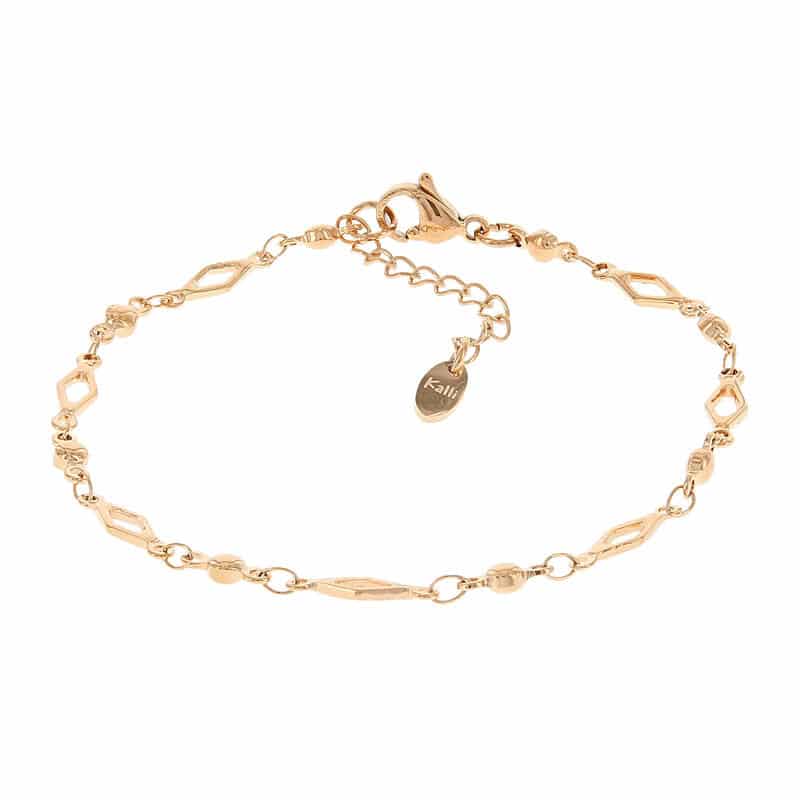 2546 Schakelarmband Roségoud Open Ruit 4mm Kalli Jewelry