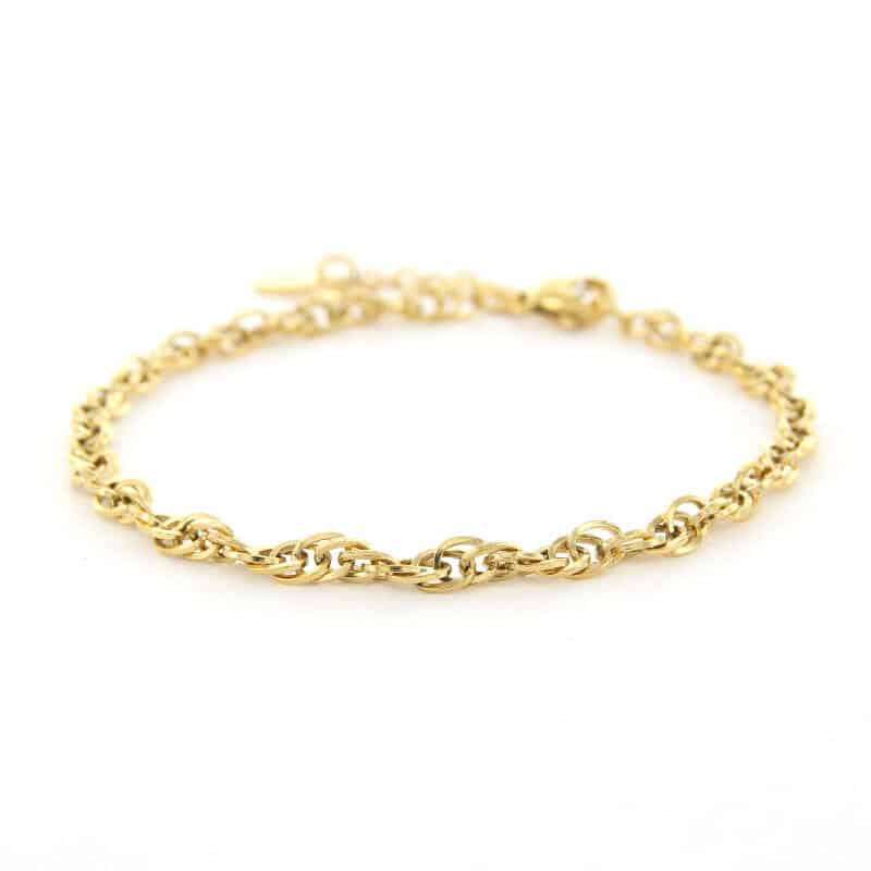 2641 Schakelarmband Goud Singapore 3mm Kalli Jewelry