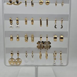 Eira 087012, display, gevuld, mix creolen parel
