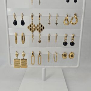Brina 087013, display, gevuld, mix creolen zwart